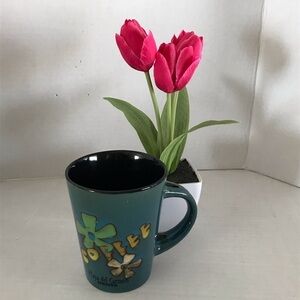 Souvenir Coffee Mug With Spoon Holder From Playa Del Carmen - Mexico